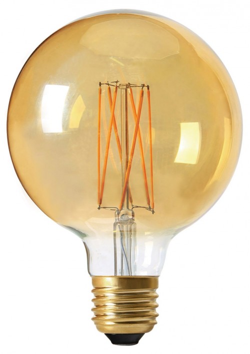 Ampoule LED globe D.95 filaments 4W E27 ambrée 