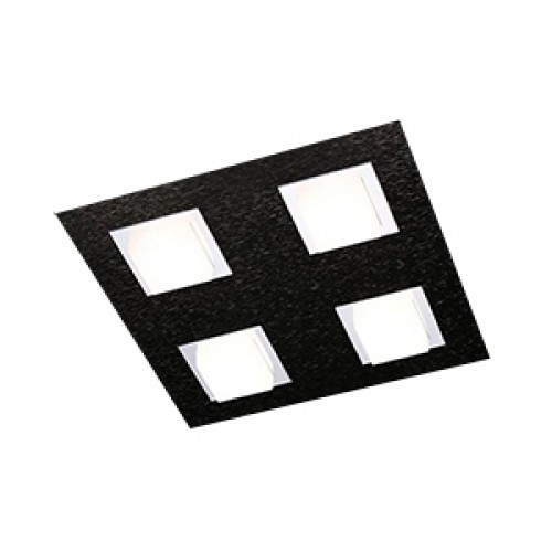 Plafonnier Led Basic 4x520lm Noir
