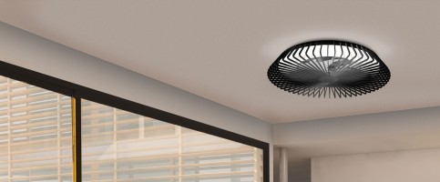 Jeancel - Ventilateur de plafond Himalaya mini noir- Mantra