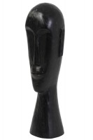 Jeancel-Luminaires-Statue Figurine bois noir H.52