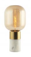 Jeancel  Luminaire-Lampe à poser Mabre blanc et ambre