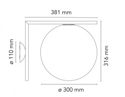 jeancel-flos-applique-plaffonier-w2-dimensions