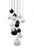 Jeancel Luminaire-Concept Verre-Suspension Circe Outrenoir 14L-Noir et blanc-éteinte