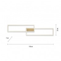 Plafonnier LED dimmable rectangle - laiton