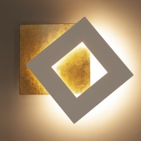 Jeancel Luminaire-Mantra-Applique Dalia blanc et or