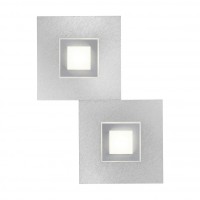 Applique / Plafonnier LED KARREE 2 x 680lm - Aluminium - Titan