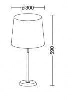 Pied de lampe 75W laiton (ABJ D.30 en option)