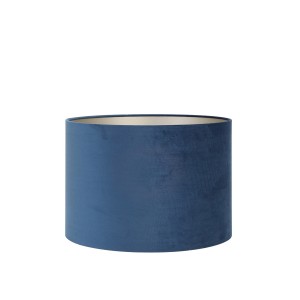 Abat-jour cylindrique velours bleu D.35