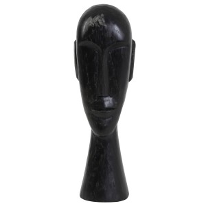 Statue Figurine bois noir H.52