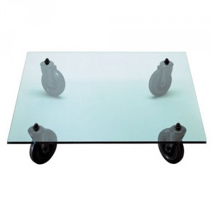 Table Basse con Ruote 100x100 - Fontana Arte