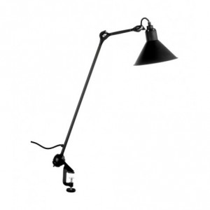 Lampe d'architecte GRAS n°201 - Abat-jour conique- Acier noir satin -DCW Editions