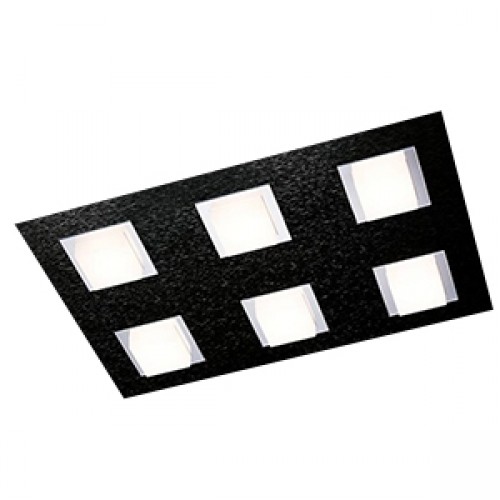 Plafonnier Led Basic 6x520lm Noir