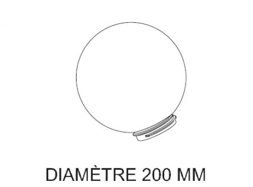 Globe fumé D.20 cm - Roger Pradier