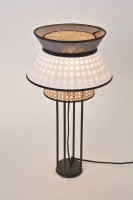 Lampe à poser Singapour - blanc anthracite - H.56 cm