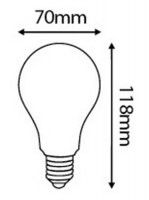 Ampoule LED Filaments 8W (=75W) satinée
