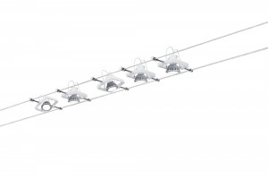 Kit spots sur câble Cardan LED blanc