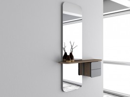 Miroir meuble one more look gris anthracite