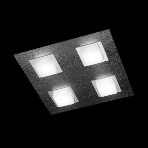 Plafonnier LED Basic 4x520lm Anthracite brossé