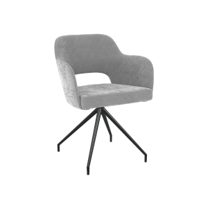 Chaise Chicago velours assise pivotante