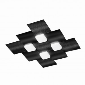 Plafonnier Creo noir brillant 4x680 lm